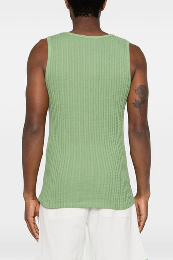 T-Shirt Smanicata Uomo Verde - 4