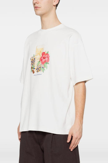 T-Shirt Stampa Floreale Uomo Bianco - 4