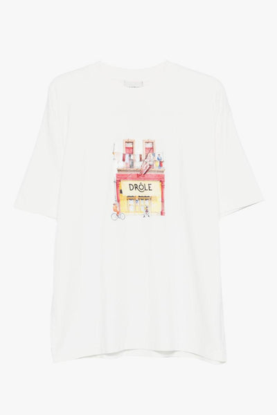 T-Shirt Stampa Negozio Uomo Bianco