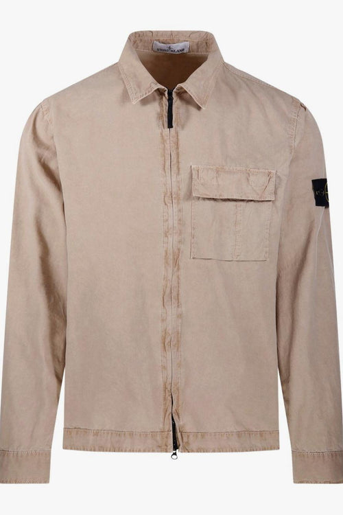 Giacca-Camicia Beige Uomo Taschino