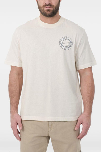 T-shirt Bianco Uomo Stampa Logo