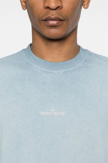T-Shirt Celeste Uomo Logo - 4