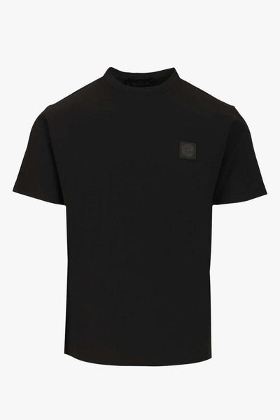 T-Shirt Nero Uomo Patch Logo