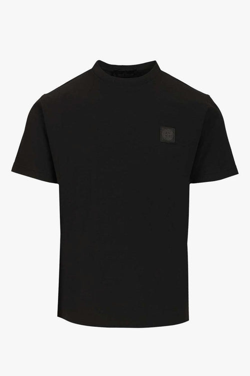 T-Shirt Nero Uomo Patch Logo