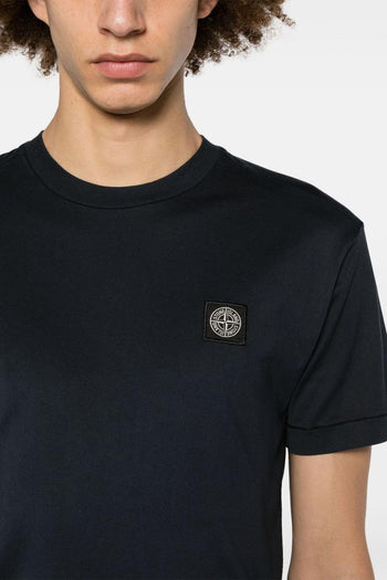 T-Shirt Blu Uomo Micro Logo - 4