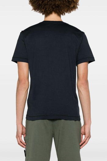 T-Shirt Blu Uomo Micro Logo - 3