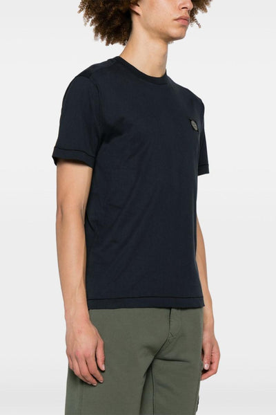 T-Shirt Blu Uomo Micro Logo