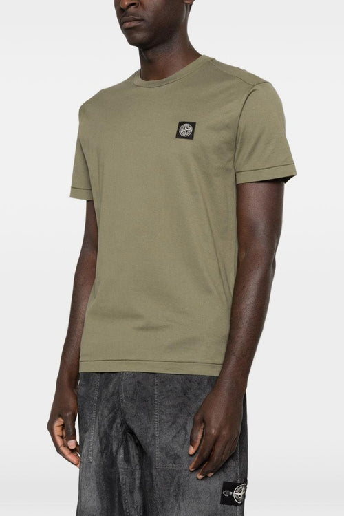 T-Shirt Verde Uomo Micro Logo