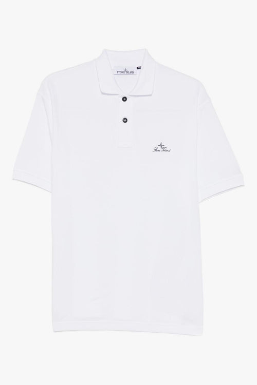 Polo Bianco Uomo Ricamo Logo