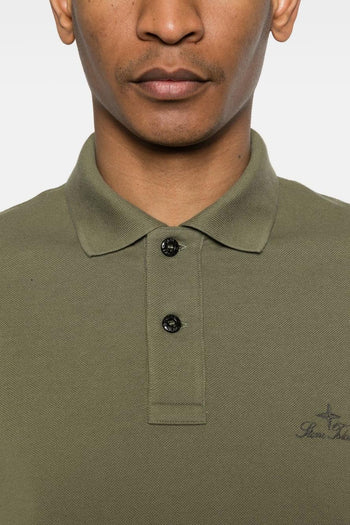 Polo Verde Uomo Ricamo Logo - 4