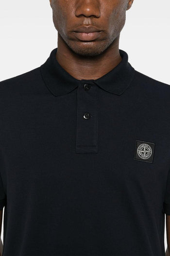 Polo Blu Uomo Patch Logo - 4
