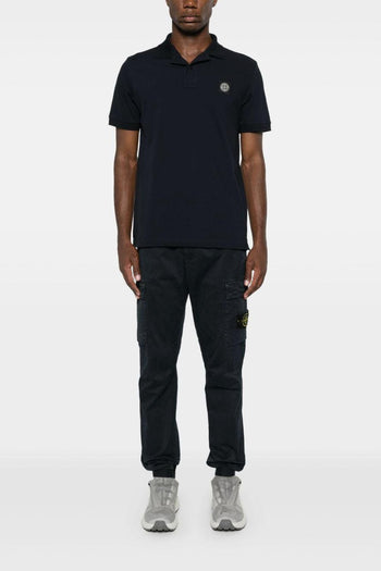 Polo Blu Uomo Patch Logo - 5
