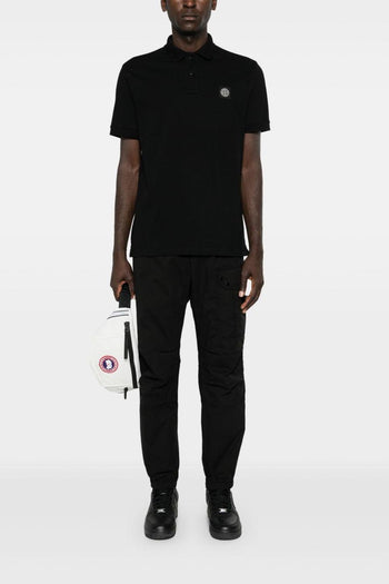 Polo Nero Uomo Patch Compass - 5