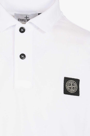 Polo Bianco Uomo Patch Logo - 2