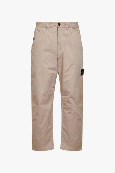 Pantalone Beige Uomo Patch Compass