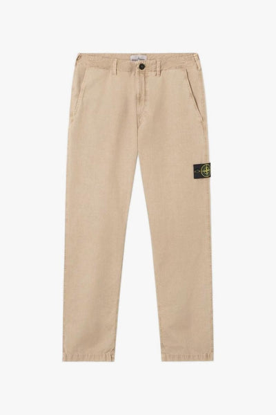 Pantalone Beige Uomo Logo Compass