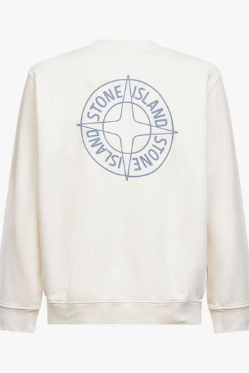 Felpa Bianco Uomo Logo Compass - 2