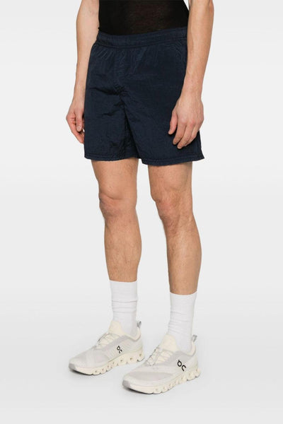 Short Blu Uomo Effetto Stropicciato