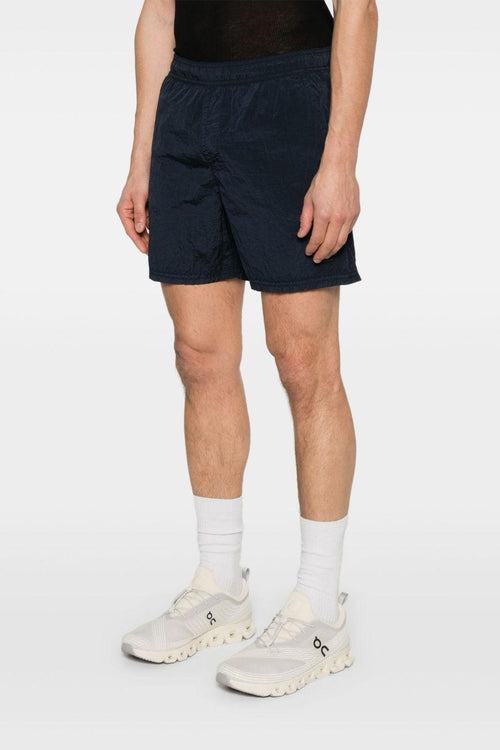 Short Blu Uomo Effetto Stropicciato