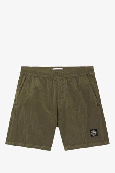Short Verde Uomo Patch Logo