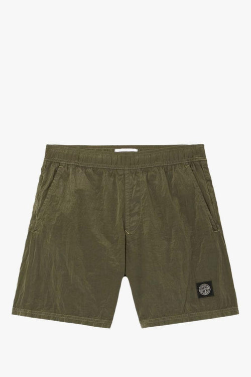 Short Verde Uomo Patch Logo