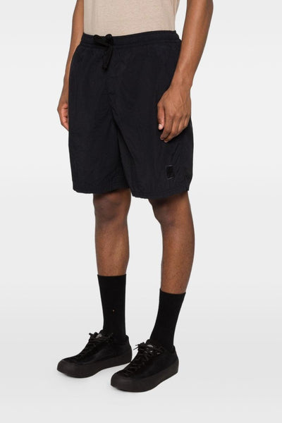 Short Blu Uomo Patch Logo