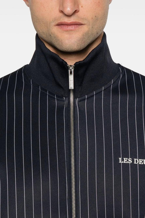 Copenhague Felpa Blu Uomo Zip Gessata - 2