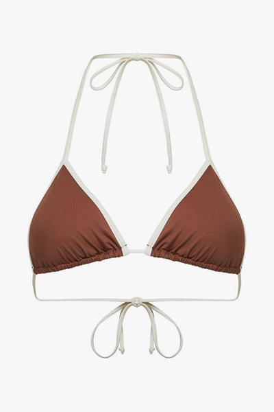 Saint Barth Top Triangolo Donna Marrone