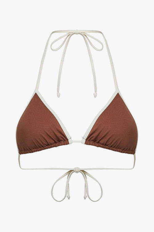 Saint Barth Top Triangolo Donna Marrone
