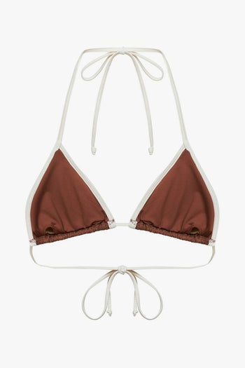Saint Barth Top Triangolo Donna Marrone - 2