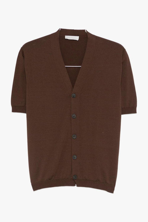Cardigan Marrone Uomo
