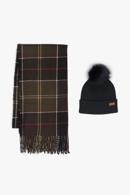 Cappello + Sciarpa Multicolore Donna Tartan