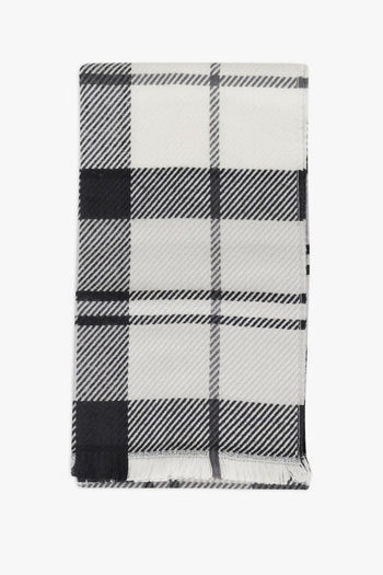 Set Berretto e Sciarpa Grigio Donna a Quadri - 3