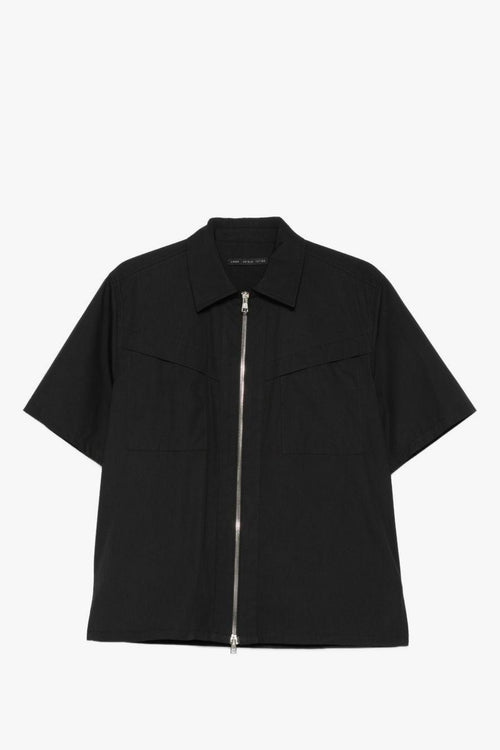 Camicia Zip Uomo Nero