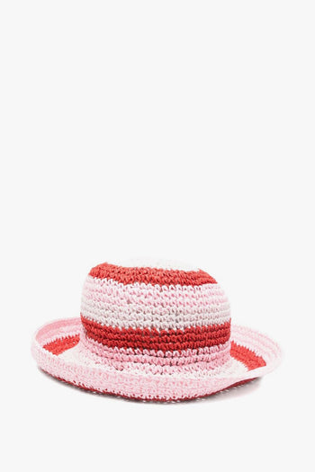 Cappellino Righe Donna Rosso - 3