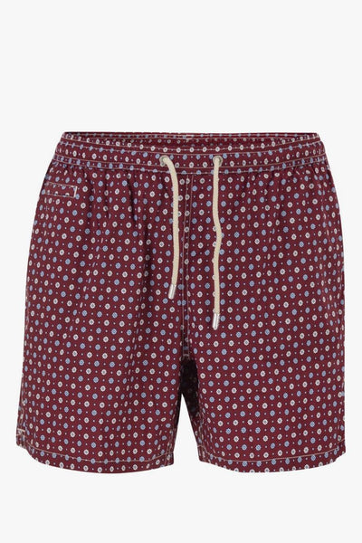 Saint Barth Boxer Lighting Micro Fiori Uomo Bordeaux