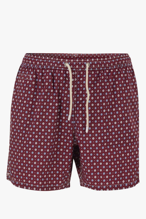 Saint Barth Boxer Lighting Micro Fiori Uomo Bordeaux