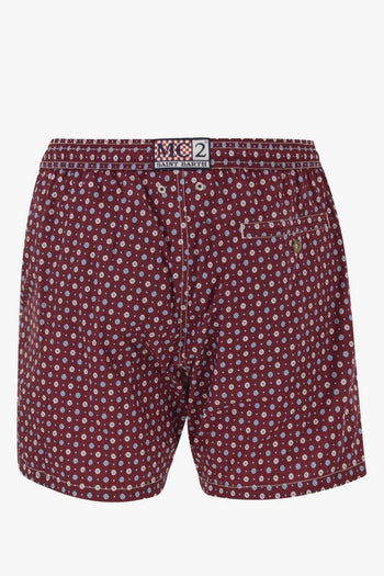 Saint Barth Boxer Lighting Micro Fiori Uomo Bordeaux - 3
