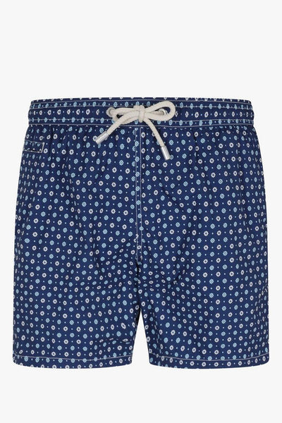 Saint Barth Boxer Lighting Micro Fiori Uomo Blu