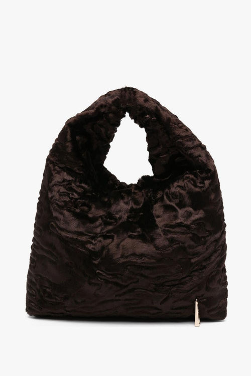 Borsa Marrone Donna Tote Piccola Bouclé