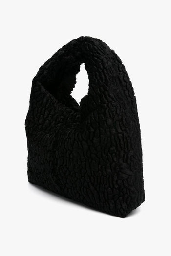 Borsa Nero Donna Tote Piccola Bouclé - 4