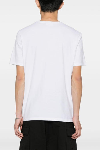 T-shirt Bianco Uomo Micro Ricamo Testa Volpe - 4