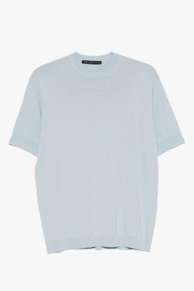 T-shirt in Filo Uomo Celeste