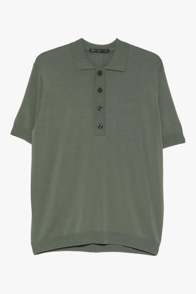 Polo Quattro Bottoni Uomo Verde