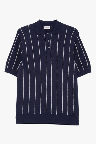 Polo Rigata Uomo Blu