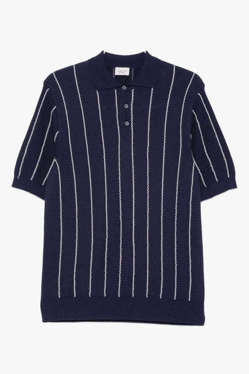 Polo Rigata Uomo Blu