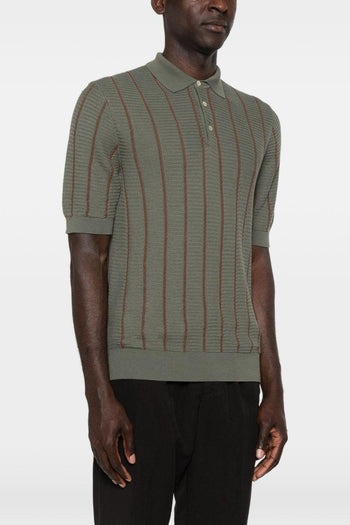 Polo Rigata Uomo Verde - 4