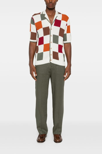 Cardigan a Quadri Uomo Multicolore - 2