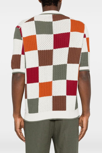 Cardigan a Quadri Uomo Multicolore - 5