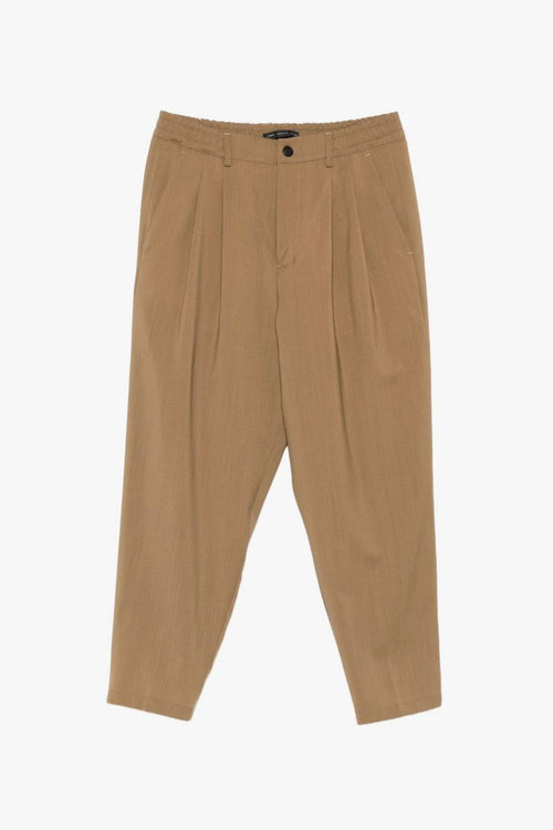 Pantalone Doppia Pince Uomo Beige
